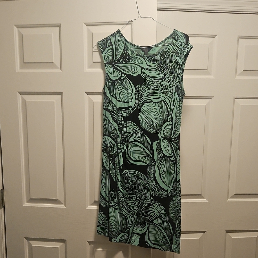 Soma Black and Green Floral‎ Midi Dress